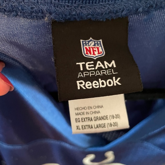 Reebok NFL Indianapolis Colts XL #18 Manning Jersey Blue - Picture 3 of 4